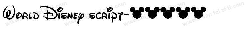 World Disney script字体转换